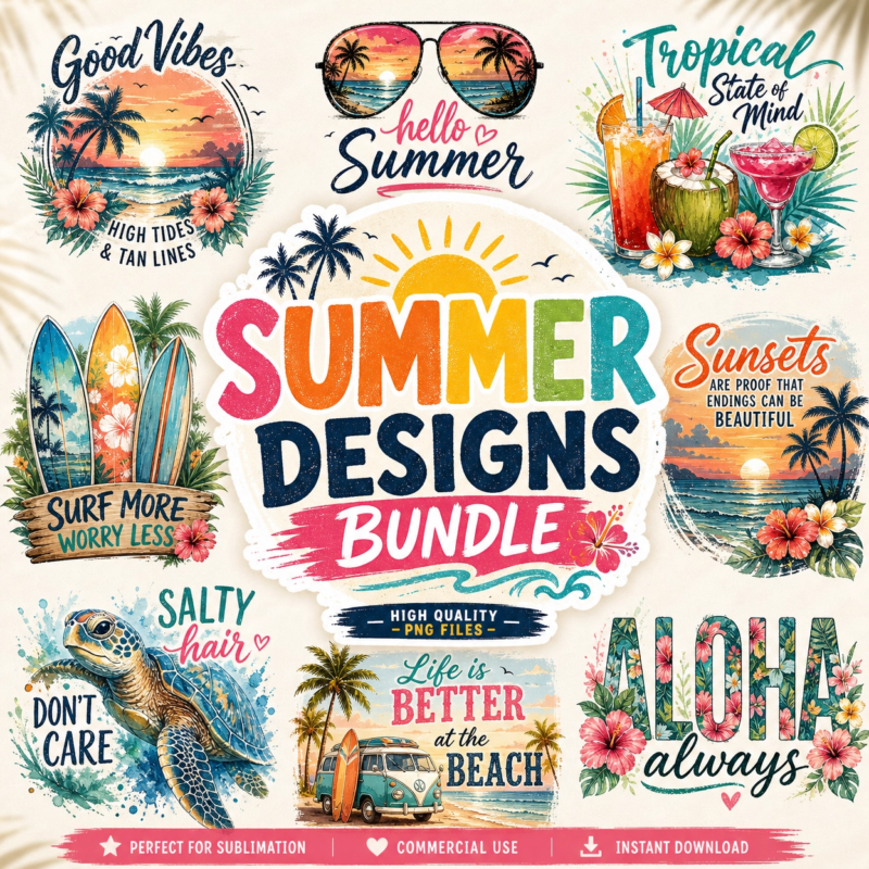 Summer Sublimation Designs Bundle