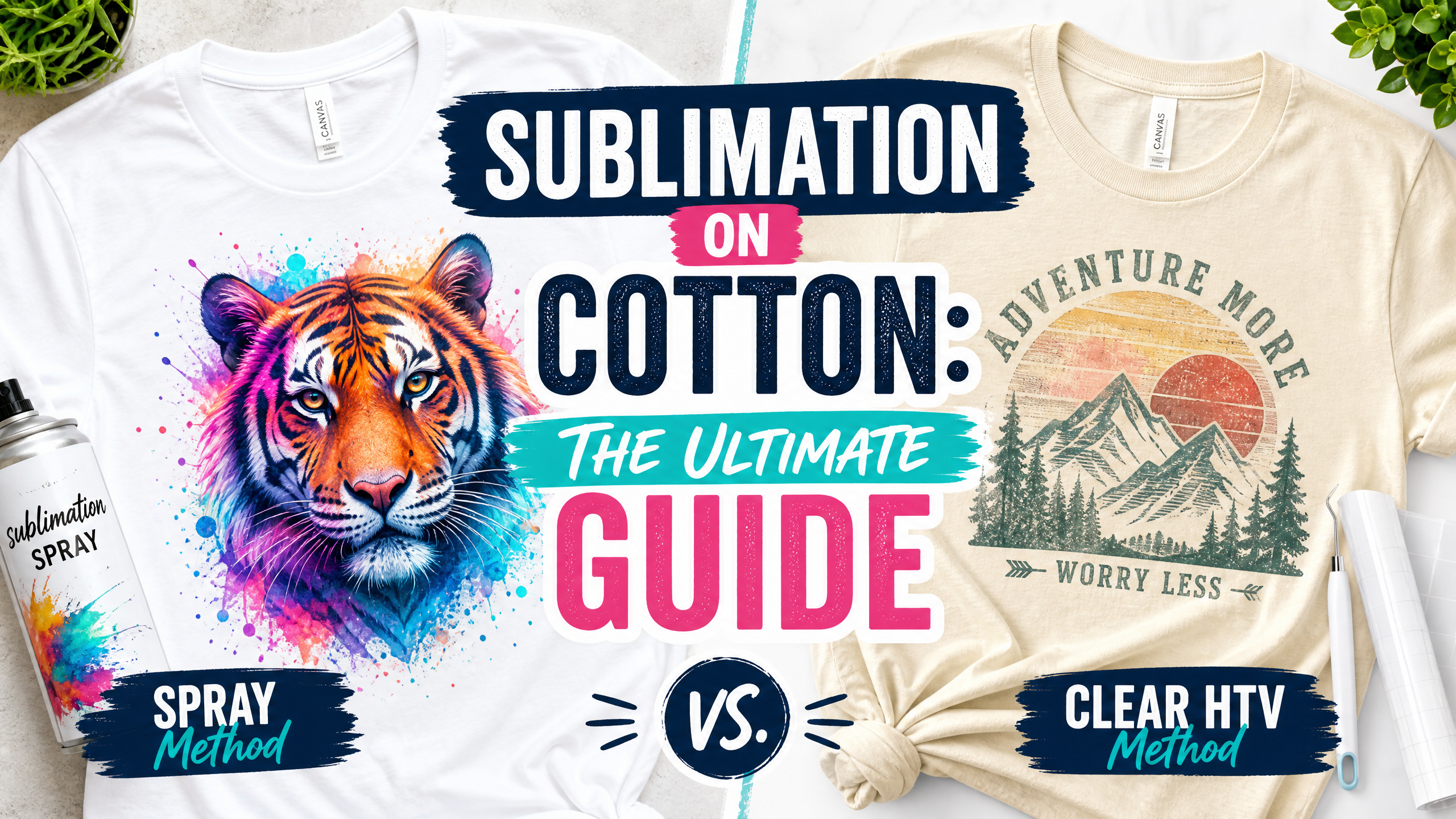 Sublimation on Cotton: Spray Coating vs. Clear HTV – Which Workaround Wins?
