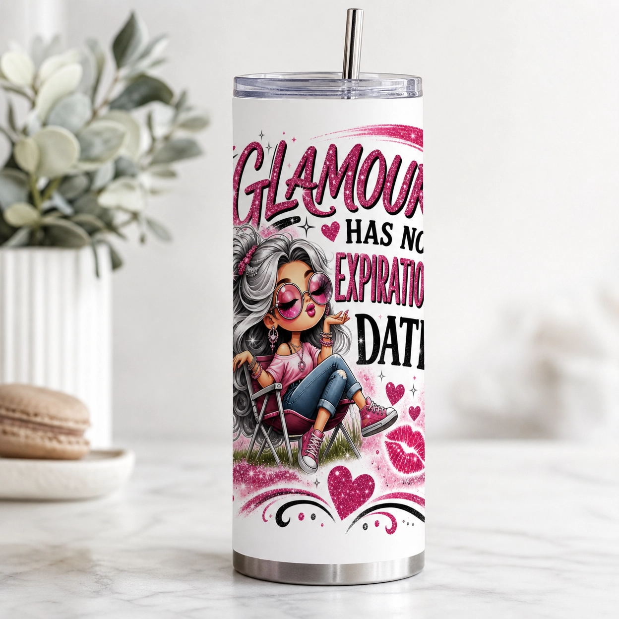 Glamour Has No Expiration Date 20oz Tumbler Wrap PNG